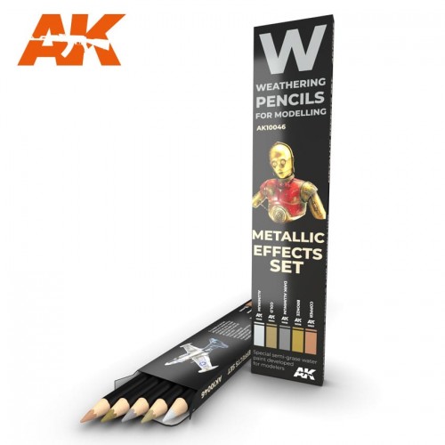 AK Interactive Pencils Set Metallics AK10046